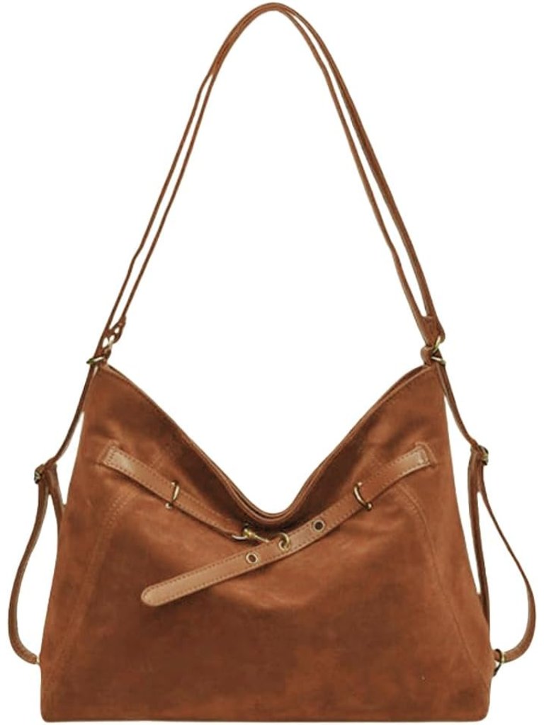 Suede Crossbody Bag 2025 Fall Winter Suede Tote Bag Hobo Purse Casual Shoulder H
